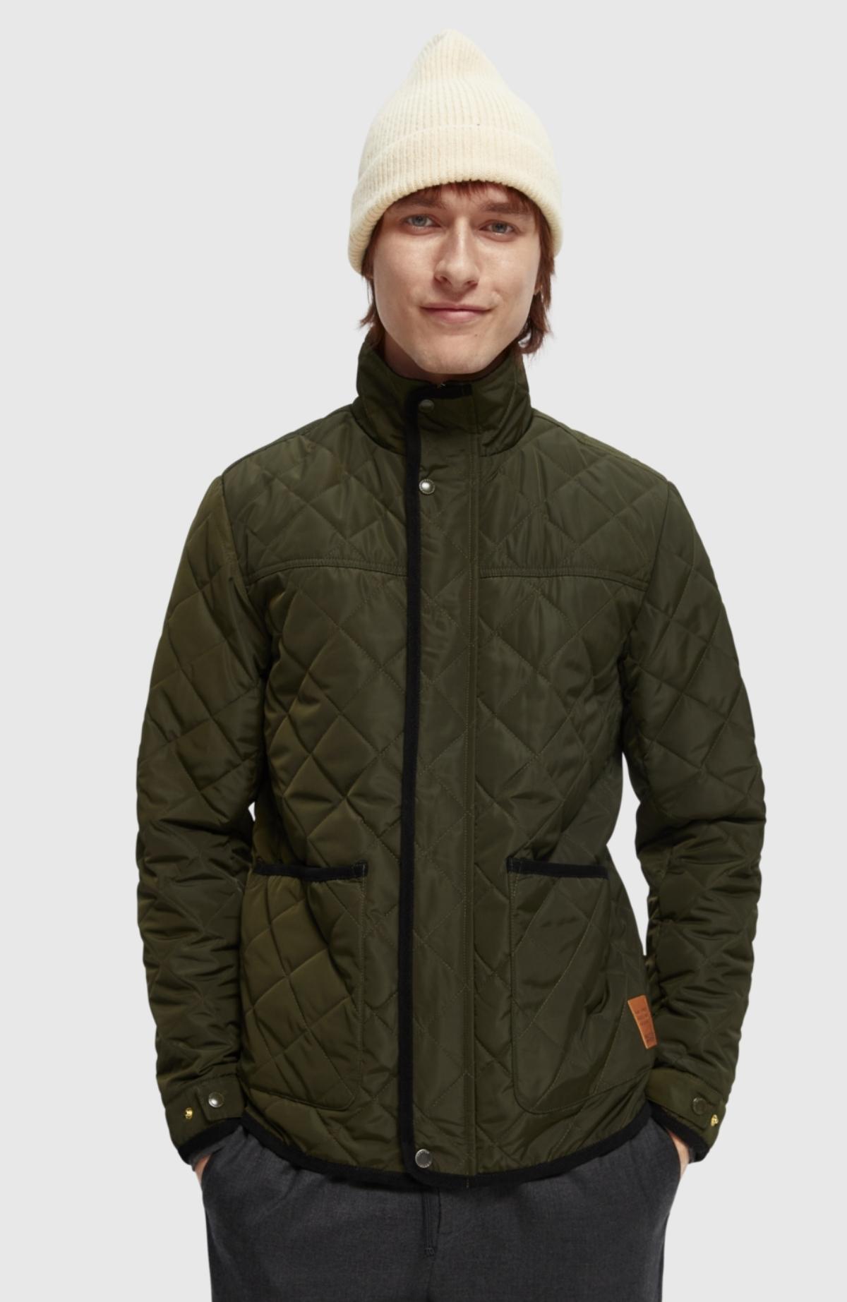 Corduroy-Trimmed Quilted Jacket In Recycled Polyester - Maxx Outlet