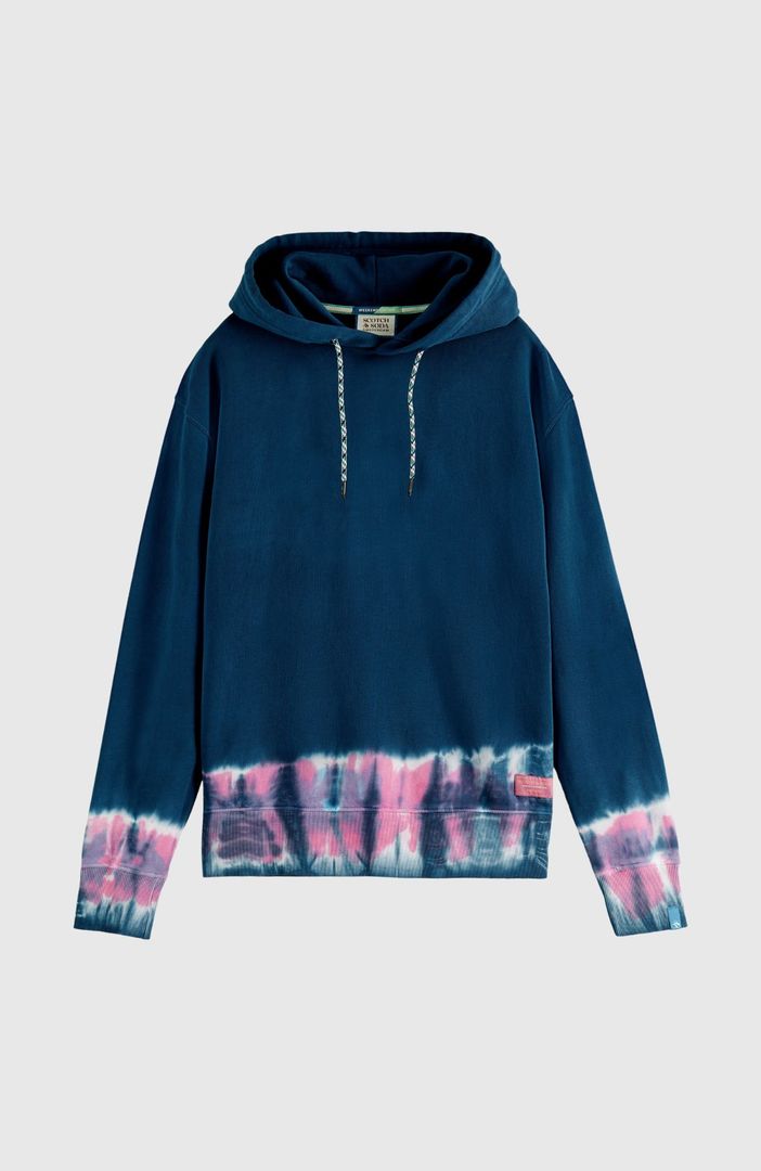 SCOTCH & SODA - Tie-dye artwork relaxed-fit hoodie