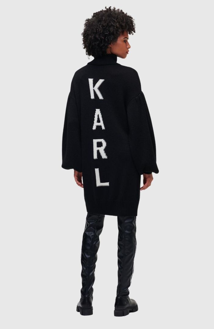 KARL LAGERFELD - Long Knit Tunic W/Logo