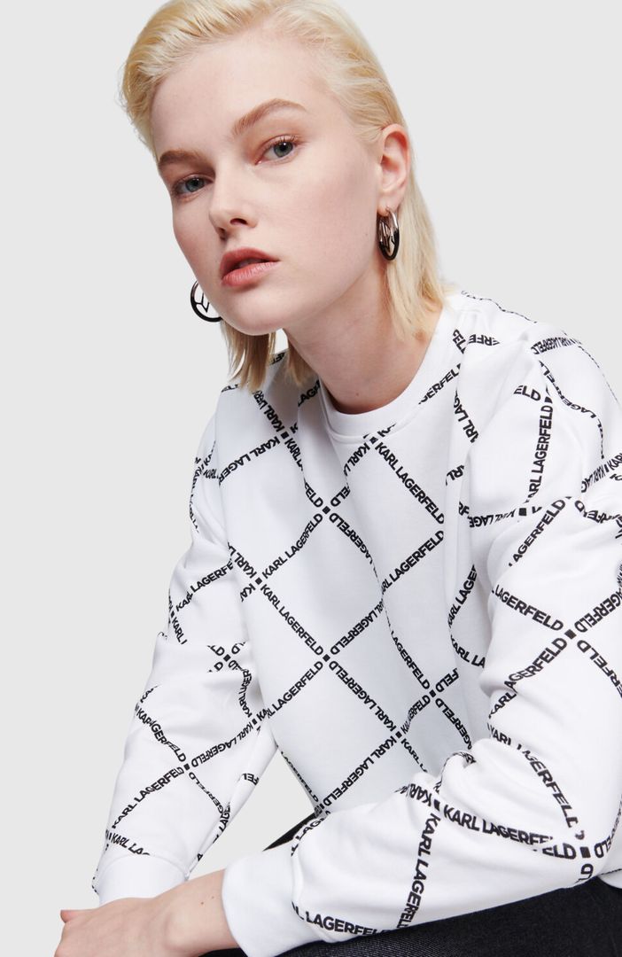 KARL LAGERFELD - Aop Diamond Logo Sweat