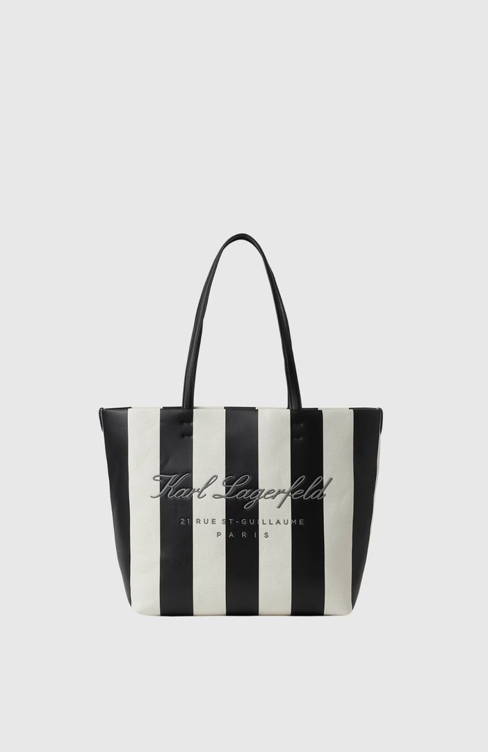 KARL LAGERFELD - Hotel Karl Beach Stripe Tote