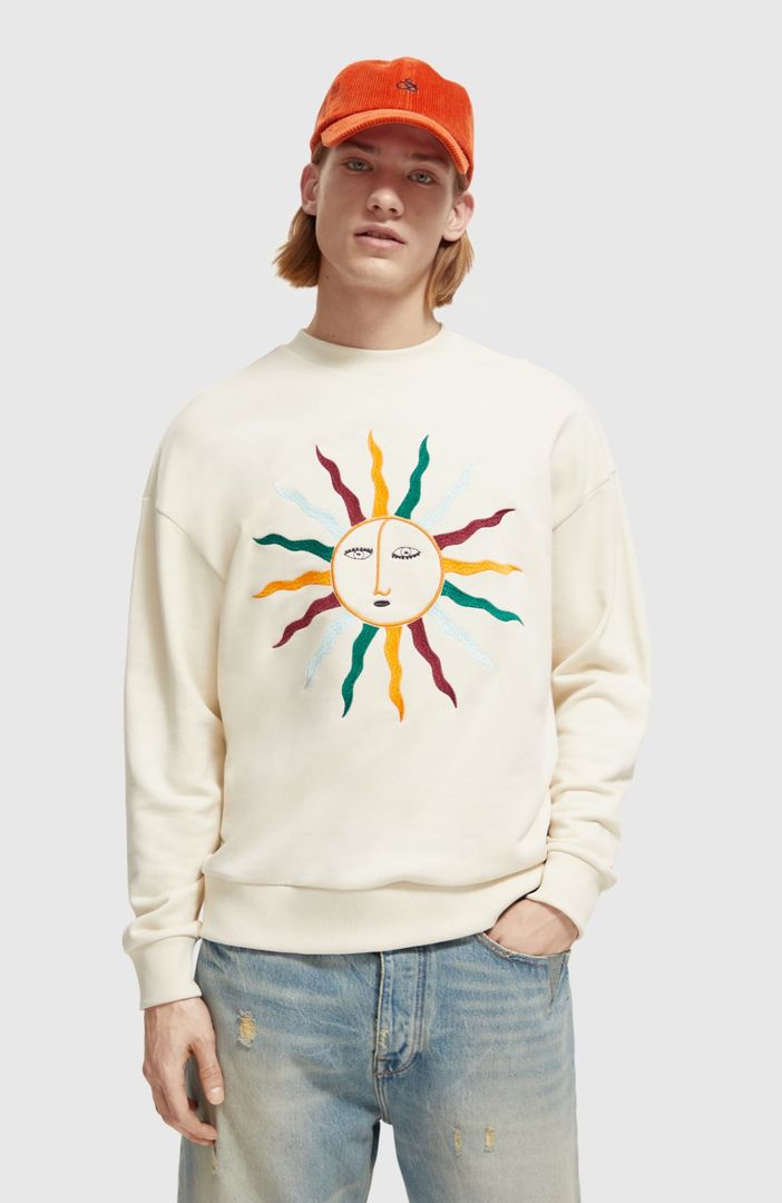 SCOTCH & SODA - Born To Love - Organic cotton artwork Crewneck sweatshirt