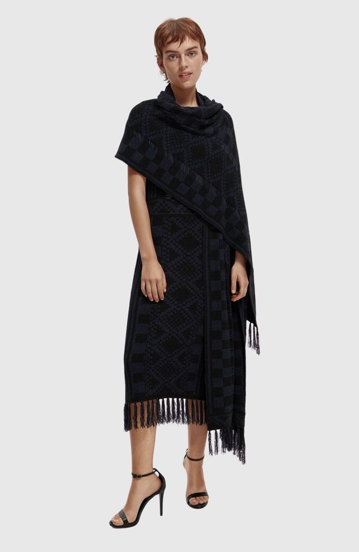 SCOTCH & SODA - Fringe hem knitted dress