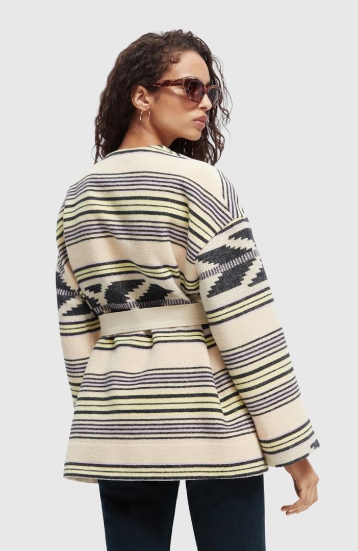 SCOTCH & SODA - Ikat Jacquard Blanket Wrap Coat