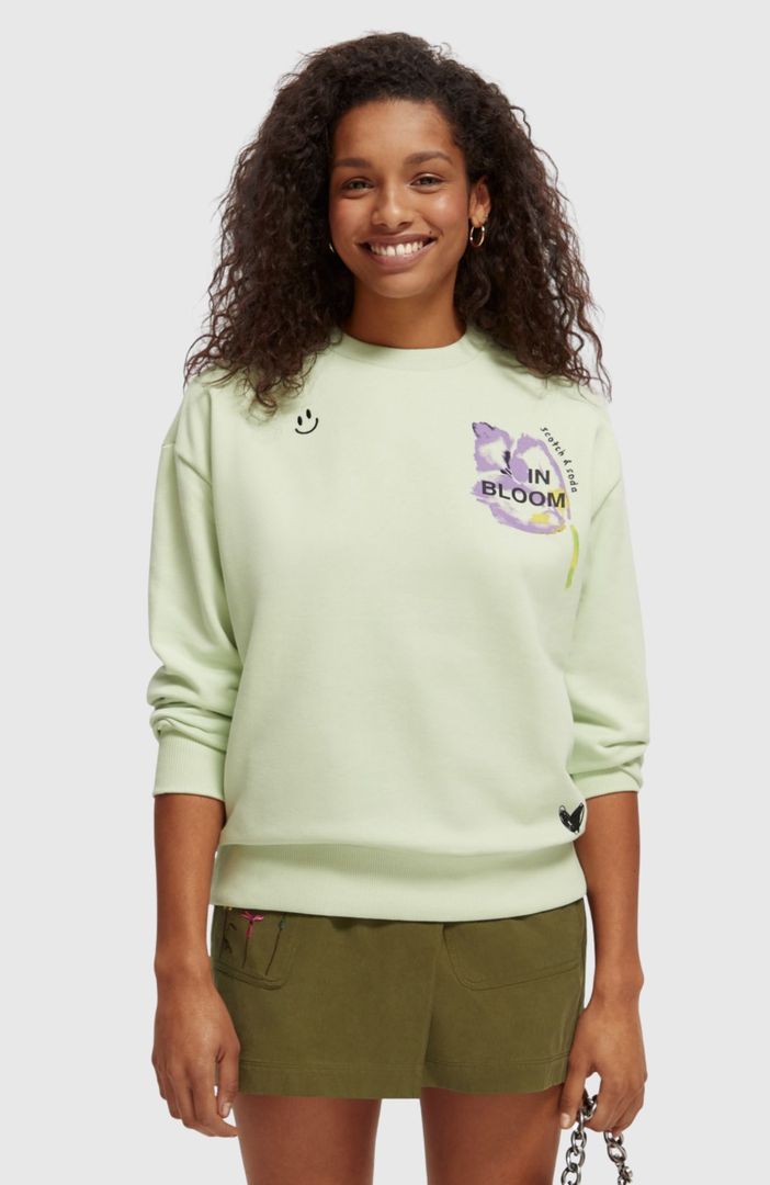 SCOTCH & SODA - Loose fit In Bloom sweatshirt in Organic Cotton