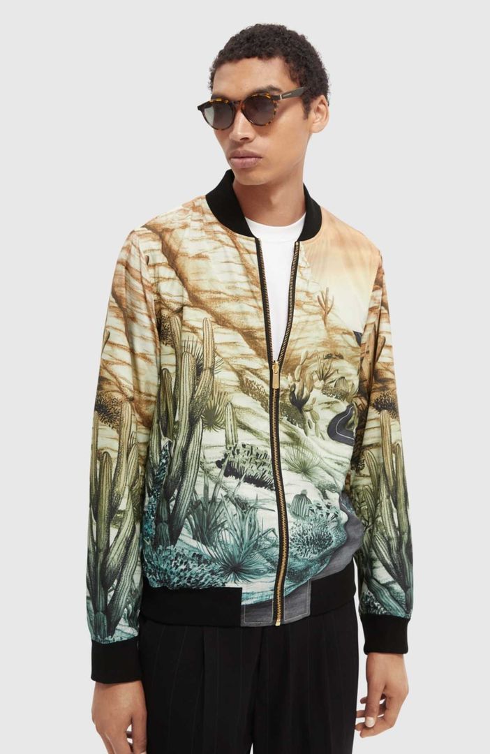 Printed Reversible Bomber Jacket - Maxx Outlet