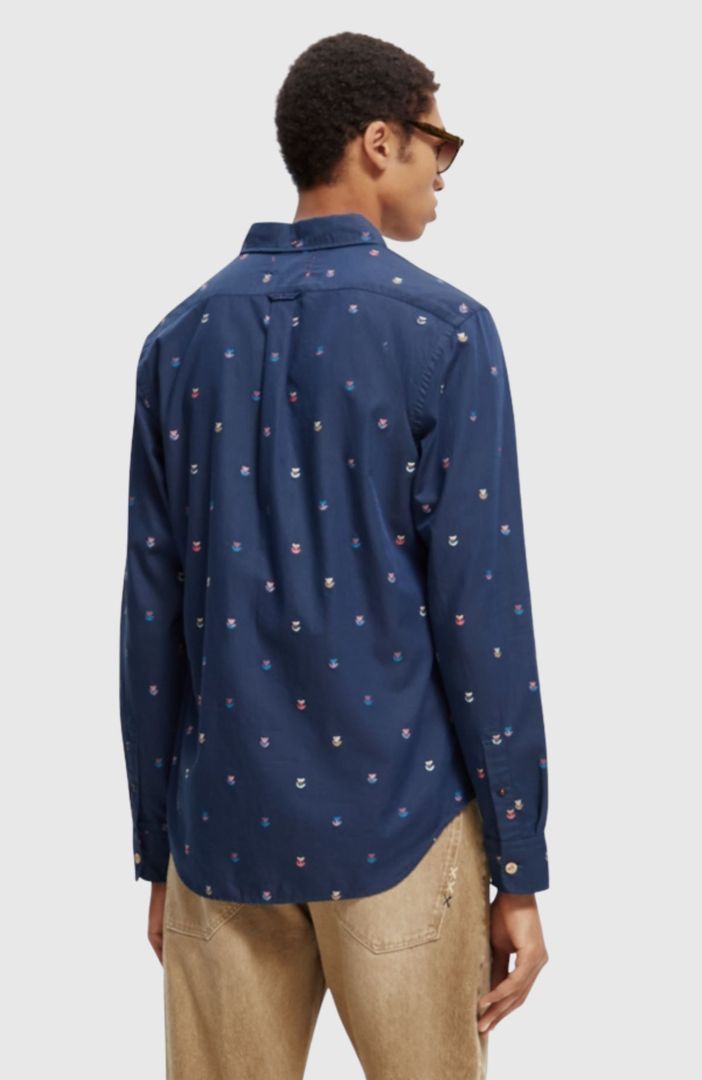 SCOTCH & SODA - Slim-Fit Fil-Coupe jacquard shirt