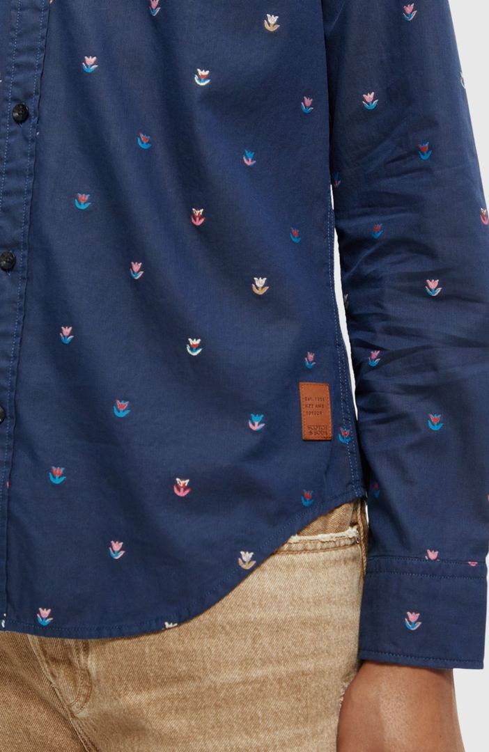 SCOTCH & SODA - Slim-Fit Fil-Coupe jacquard shirt