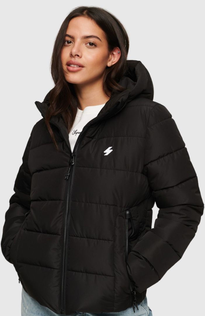 SUPERDRY - Longline Hooded Puffer Gilet