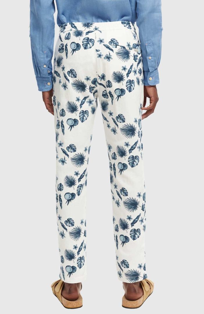 SCOTCH & SODA - Warren regular straight-fit linen-blend jogger
